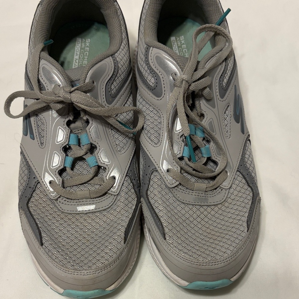 Skechers GoRun Consistent Women's Gray and Teal Sneakers US size 10